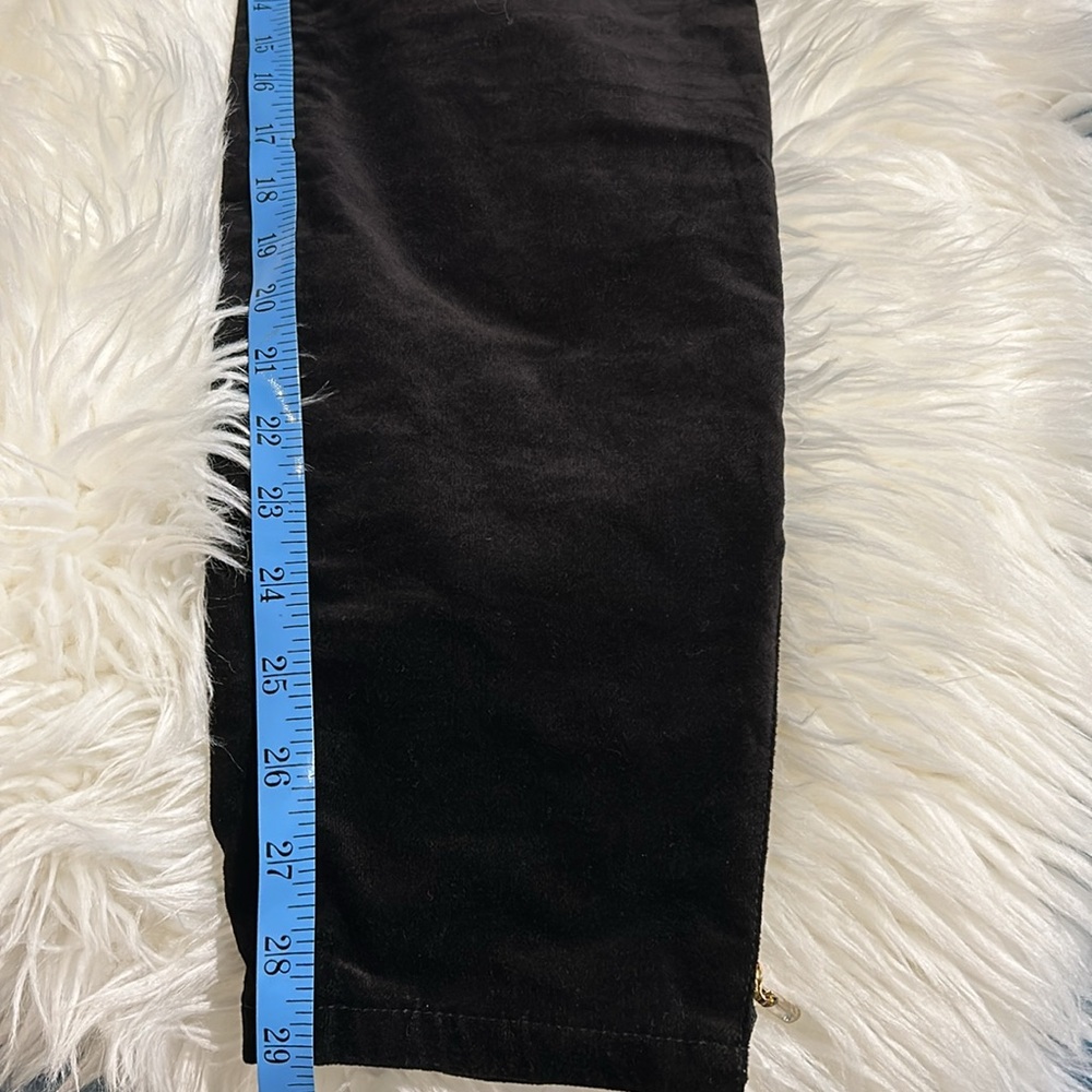 NWOT WHBM Women’s Black Velvet Jeans with Zipper Detail at Ankle Size 10 Regular - Picture 8 of 9